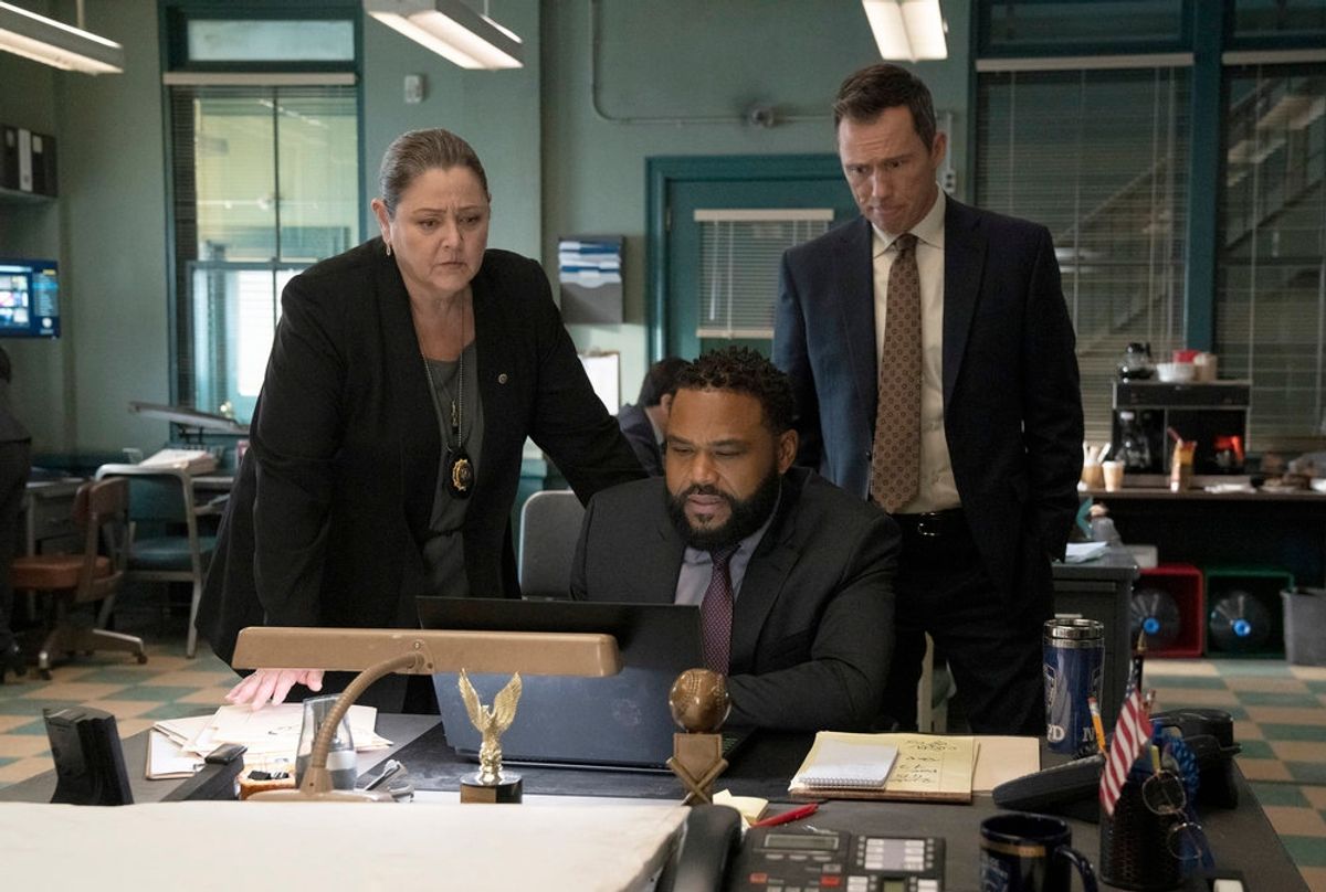 Camryn Manheim, Anthony Anderson and Jeffrey Donovan in "Law & Order" (Virginia Sherwood/NBC)