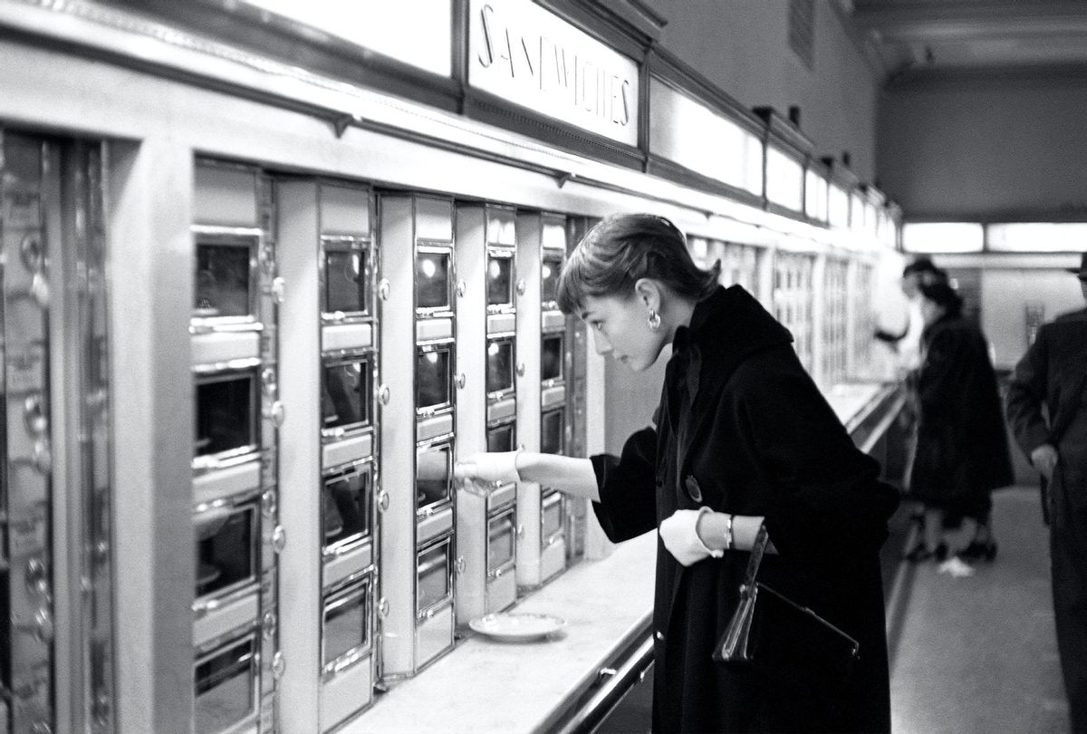 Audrey Hepburn in the Automat in New York City from "The Automat" (Lawrence Fried)