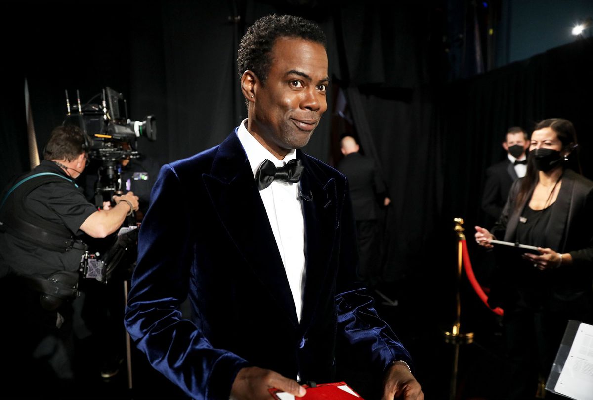 Chris Rock is seen backstage during the 94th Annual Academy Awards at Dolby Theatre on March 27, 2022 in Hollywood, California. (Al Seib /A.M.P.A.S. via Getty Images)