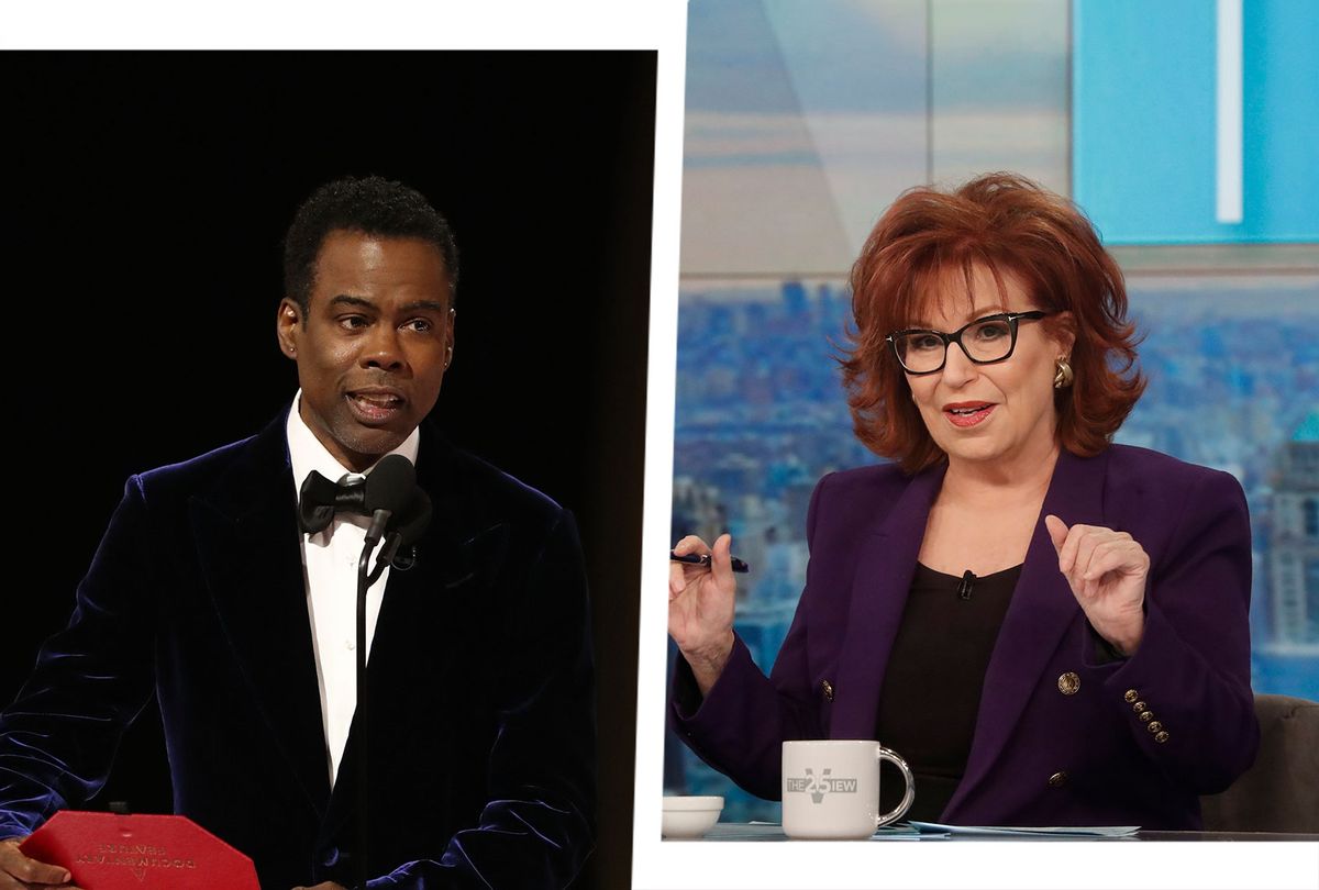 Chris Rock at the 94th Oscars® aired live Sunday March 27, from the Dolby® Theatre at Ovation Hollywood | Joy Behar on "The View (Photo illustration by Salon/ABC/Lou Rocco)