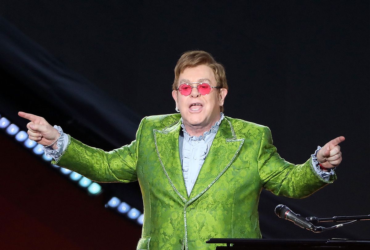 Elton John shared pictures of young fans dressed up as him for