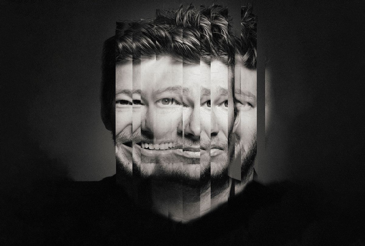 A man looking as though he is seeing many reflections of himself in many mirrors and is fluctuating between the emotions of happy and sad (Getty Images/Eric O'Connell)
