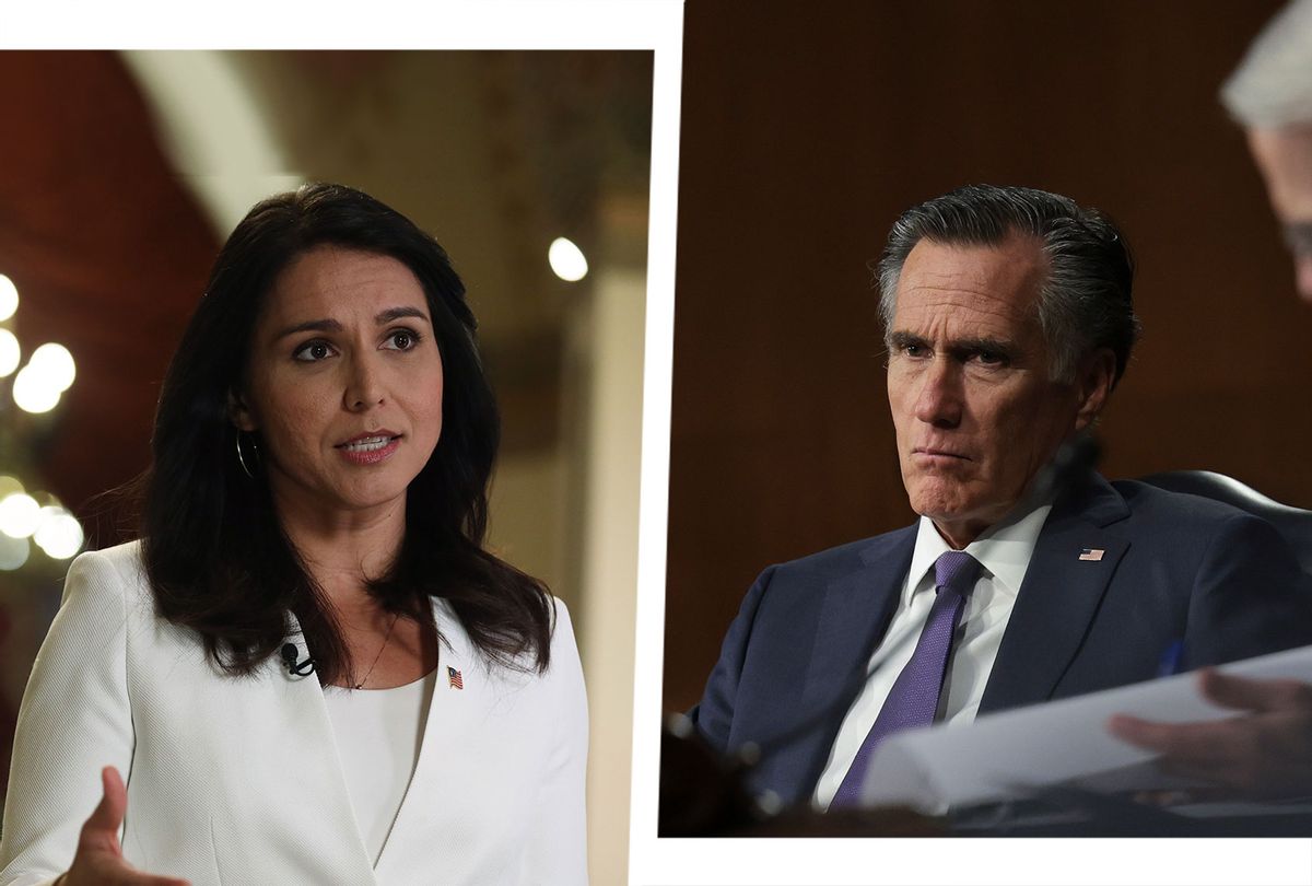 Tulsi Gabbard and Mitt Romney (Photo illustration by Salon/Getty Images)