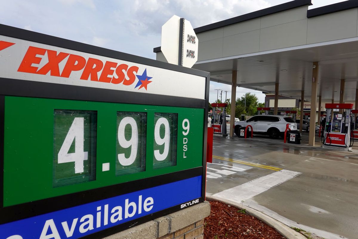 According to the Consumer Price Index U.S. consumer prices went up by 7.9% in the last 12 months. (Joe Raedle/Getty Images)