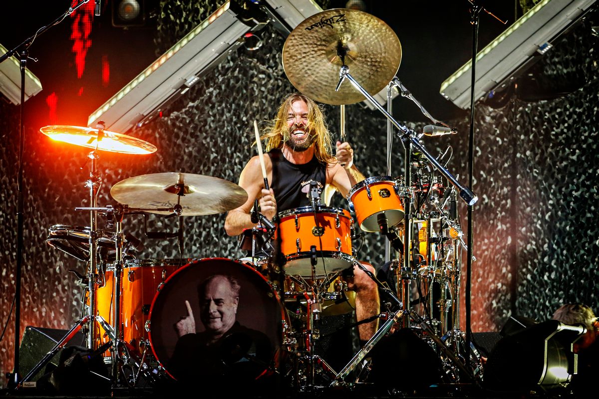 Taylor Hawkins of the Foo Fighters performs on stage at GHMBA Stadium March 4, 2022 in Geelong, Australia.  (Photo by Paul Rovere/The Age/Fairfax Media via Getty Images)