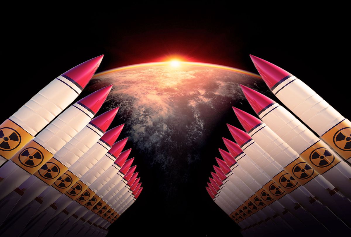 Nuclear Weapons Pointed At Each Other Over Earth (Photo illustration by Salon/Getty Images)