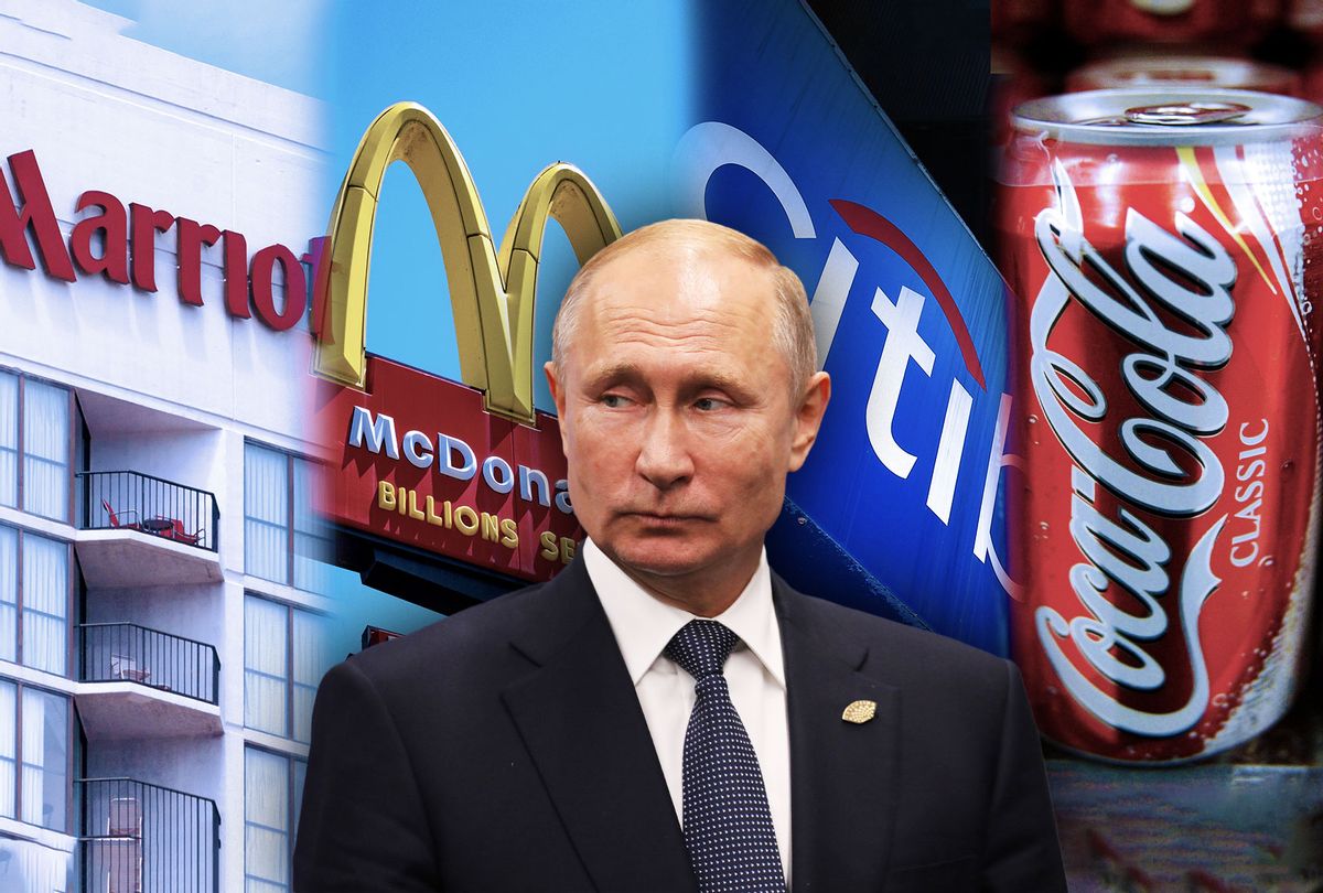 Vladimir Putin | Marriott, McDonald's, CitiBank and Coca-Cola (Photo illustration by Salon/Getty Images)