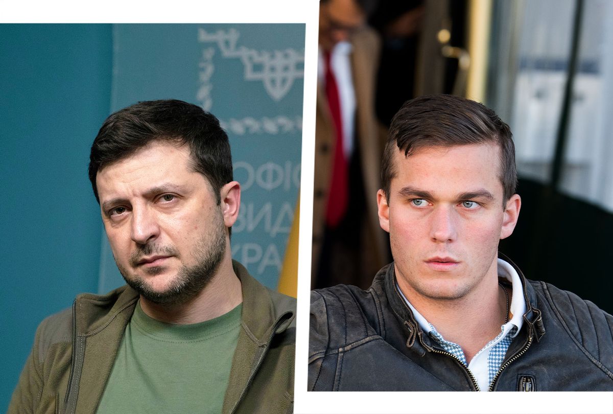 Volodymyr Zelenskyy and Madison Cawthorn (Photo illustration by Salon/Getty Images)