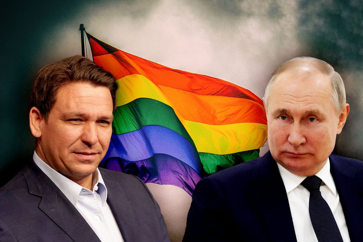 Ron DeSantis and Vladimir Putin (Photo illustration by Salon/Getty Images)