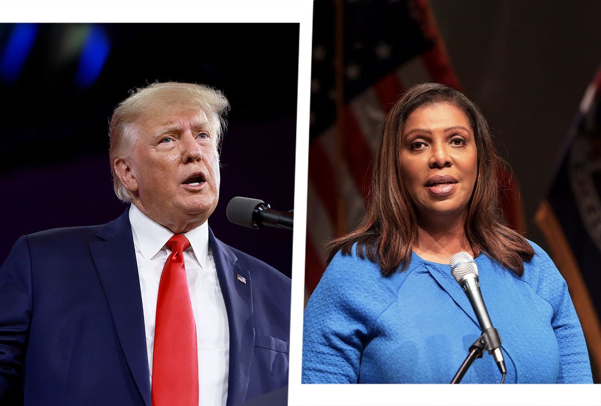 Donald Trump and Letitia James (Photo illustration by Salon/Getty Images)
