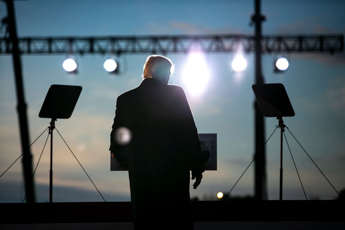 Former President Donald Trump speaks at a rally on April 9, 2022, in Selma, North Carolina. (Allison Joyce/Getty Images)