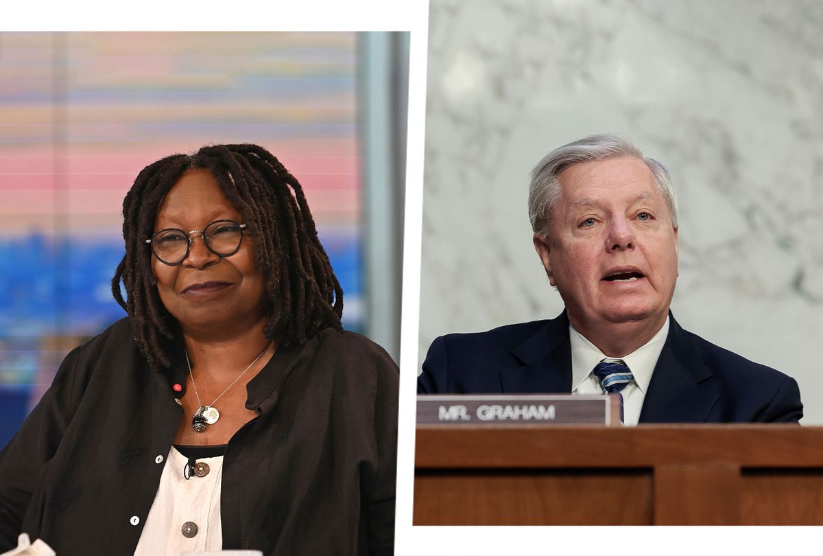 Whoopi Goldberg and Lindsey Graham (Photo illustration by Salon/Getty Images/Anna Moneymaker/ABC/Jenny Anderson)
