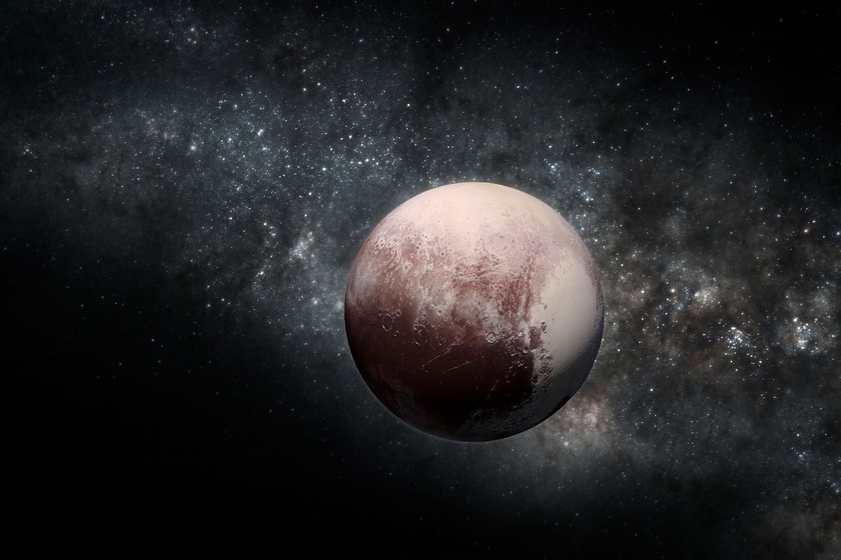 Planet Pluto illustration incorporating NASA New Horizons terrain imagery (Getty Images/HYPERSPHERE/SCIENCE PHOTO LIBRARY)