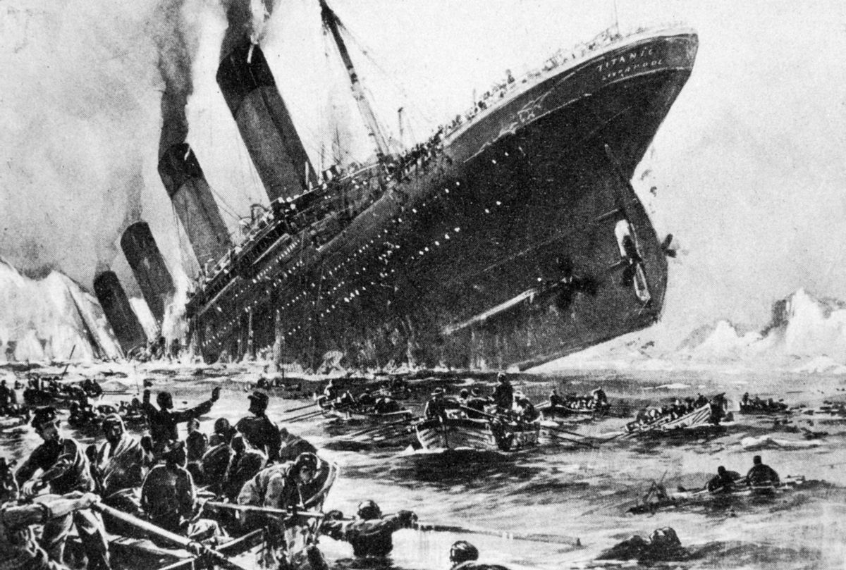 The loss of SS Titanic, 14 April 1912. ll that was left of the greatest ship in the world - the lifeboats that carried most of the 705 survivors (Universal History Archive/Getty Images)