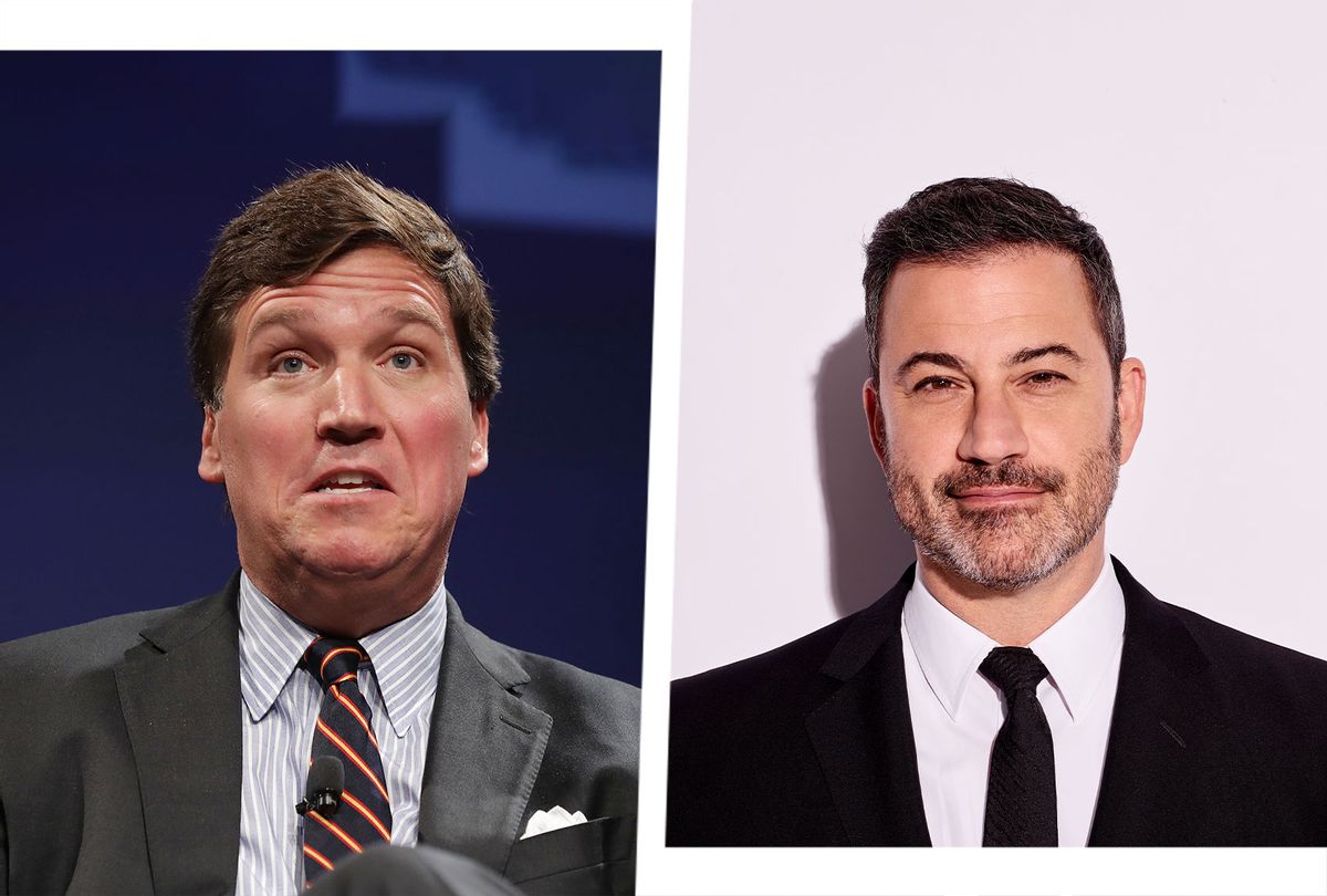 Tucker Carlson and Jimmy Kimmel (Photo illustration by Salon/Getty Images/Chip Somodevilla/ABC/Jeff Lipsky)