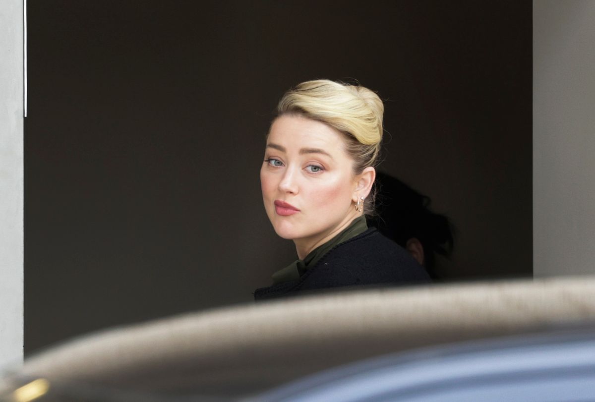 Amber Heard arrives at the Fairfax County Courthouse on May 25, 2022 in Fairfax, Virginia (Kevin Dietsch/Getty Images)