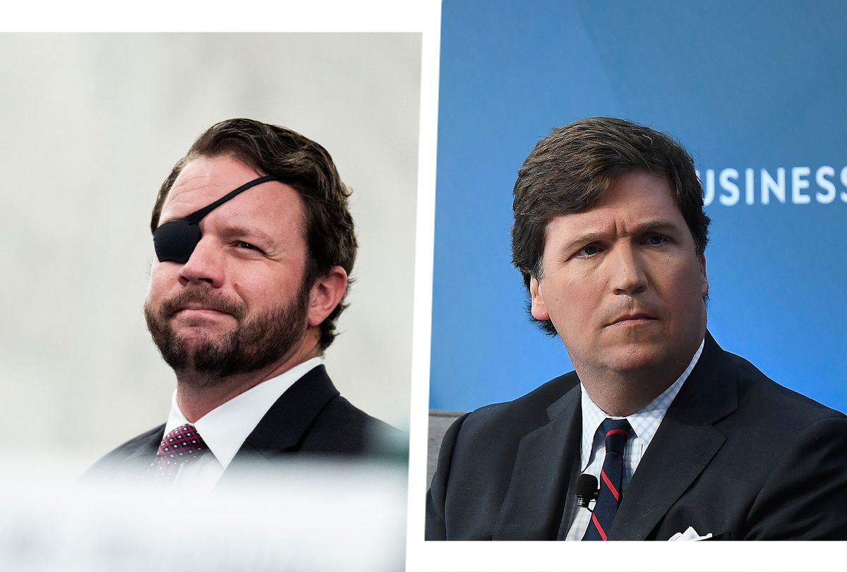 Dan Crenshaw and Tucker Carlson (Photo illustration by Salon/Getty Images)