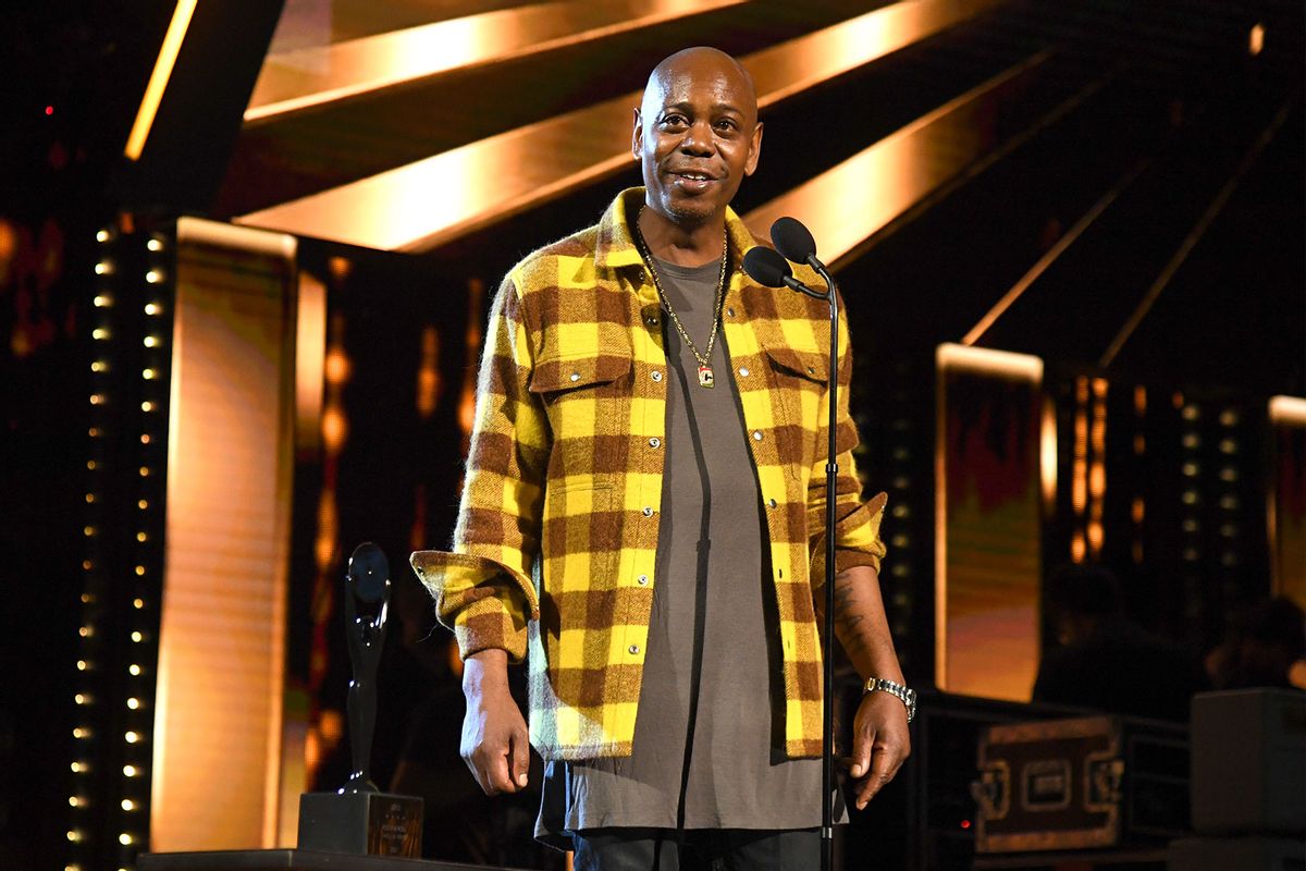 Dave Chappelle speaks onstage during the 36th Annual Rock & Roll Hall Of Fame Induction Ceremony at Rocket Mortgage Fieldhouse on October 30, 2021 in Cleveland, Ohio (Kevin Mazur/Getty Images for The Rock and Roll Hall of Fame)