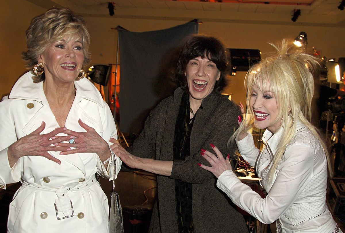 Jane Fonda, Lily Tomlin and Dolly Parton at the The Annex in Hollywood, California (Steve Granitz/WireImage)
