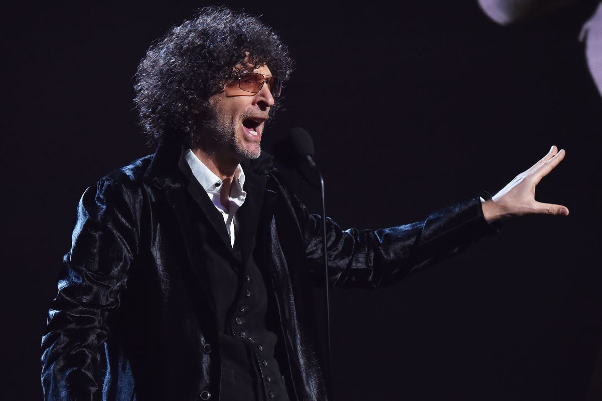 Howard Stern inducts Bon Jovi during the 33rd Annual Rock & Roll Hall of Fame Induction Ceremony at Public Auditorium on April 14, 2018 in Cleveland, Ohio. (Kevin Mazur/Getty Images For The Rock and Roll Hall of Fame)
