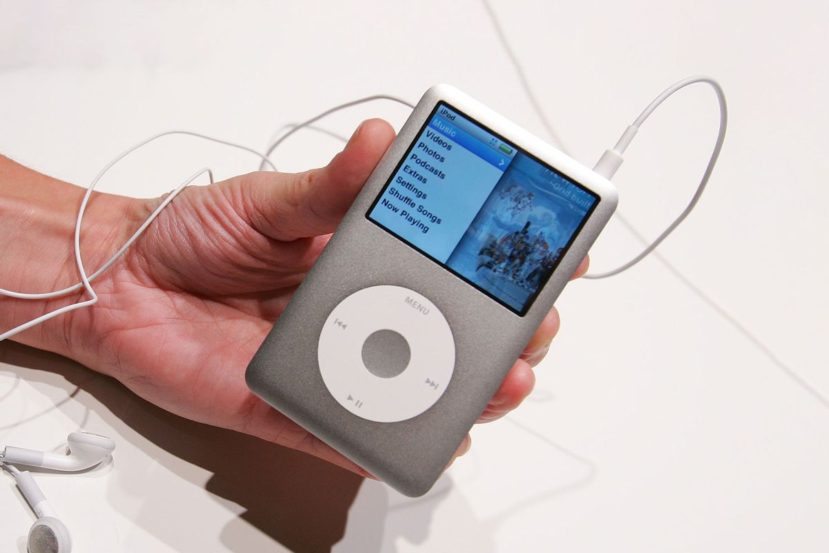 iPod Classic is held at the UK launch of the product at the BBC on September 5, 2007 in London, England. (Cate Gillon/Getty Images)
