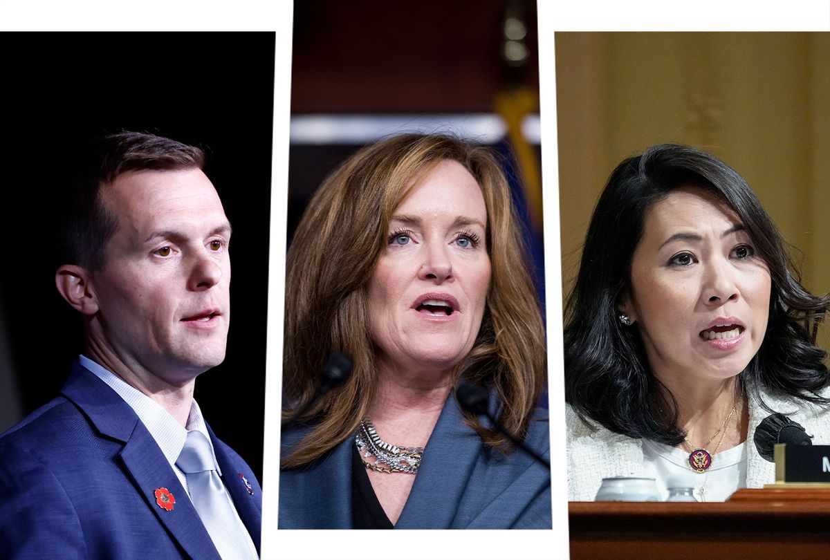 Jared Golden, Kathleen Rice and Stephanie Murphy (Photo illustration by Salon/Getty Images)