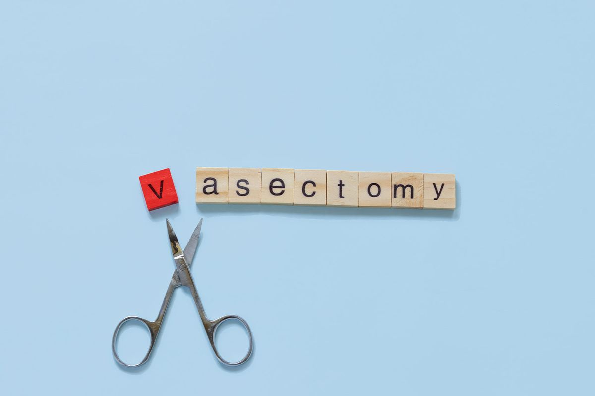 The word vasectomy made with wooden tiles (Getty Images/schlosann)