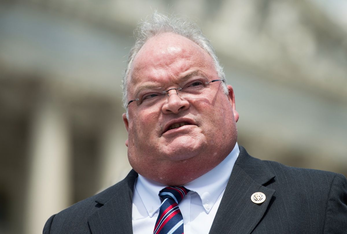 Rep. Billy Long, R-Mo., speaks during a press conference outside the Capitol. (Bill Clark/CQ Roll Call/Getty Images)