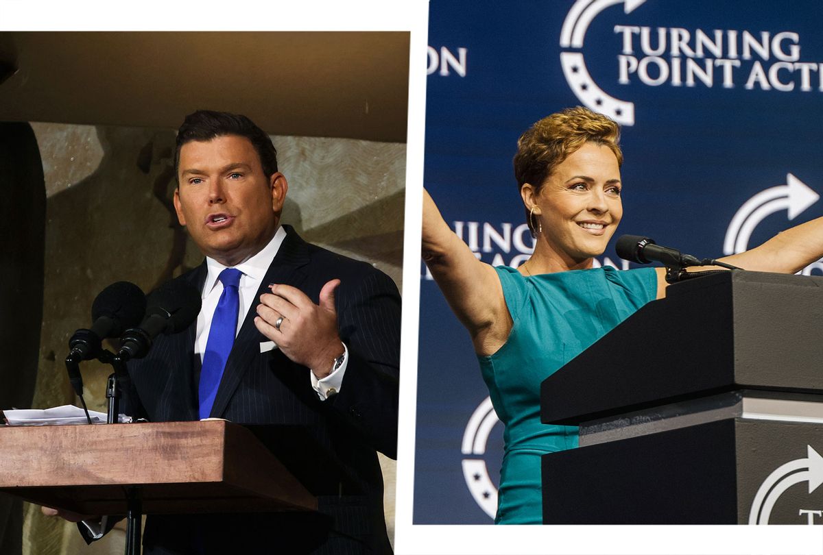 Bret Baier and Kari Lake (Photo illustration by Salon/Getty Images)