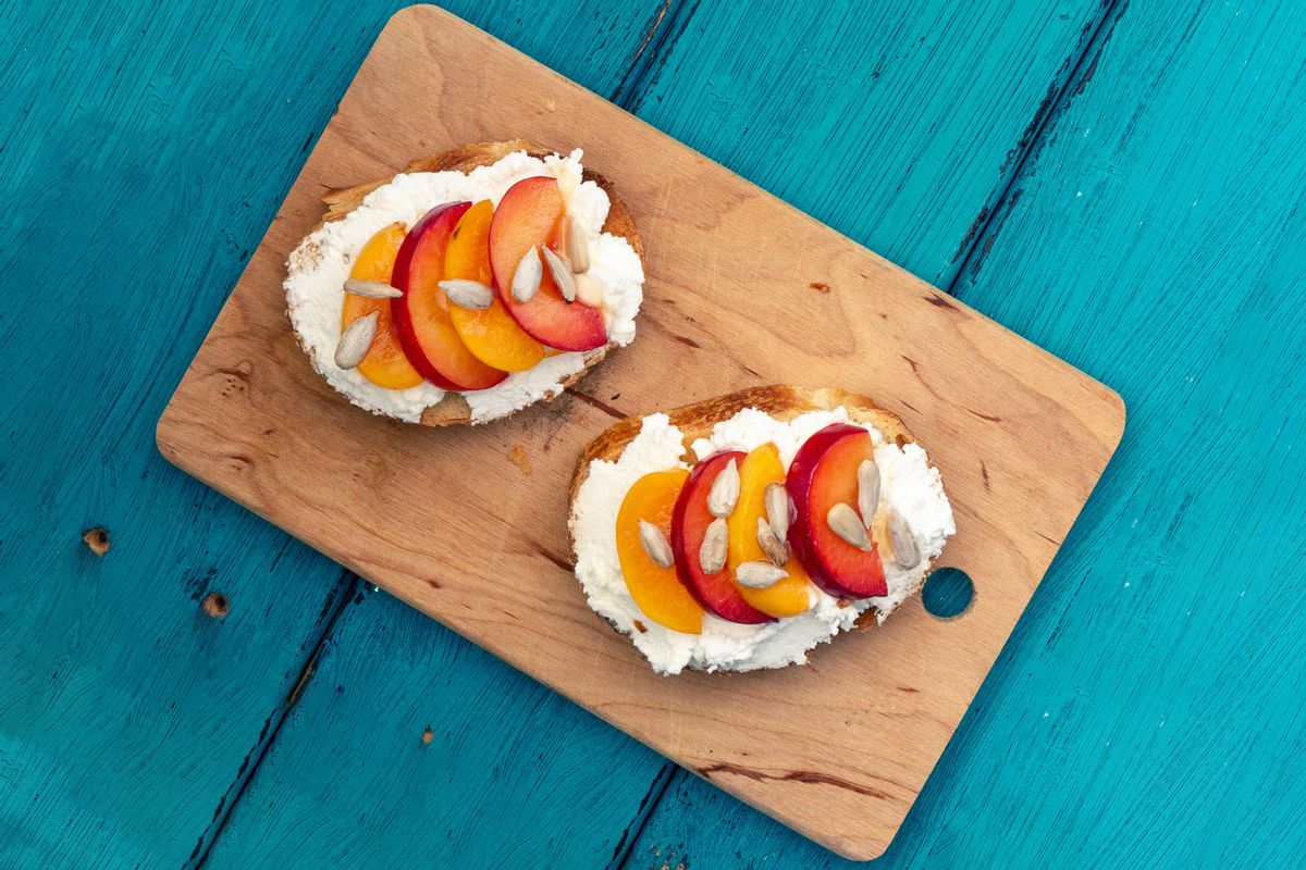 Summer fresh fruit toast sandwich with soft white cheese (Getty Images/Vlad Fishman)