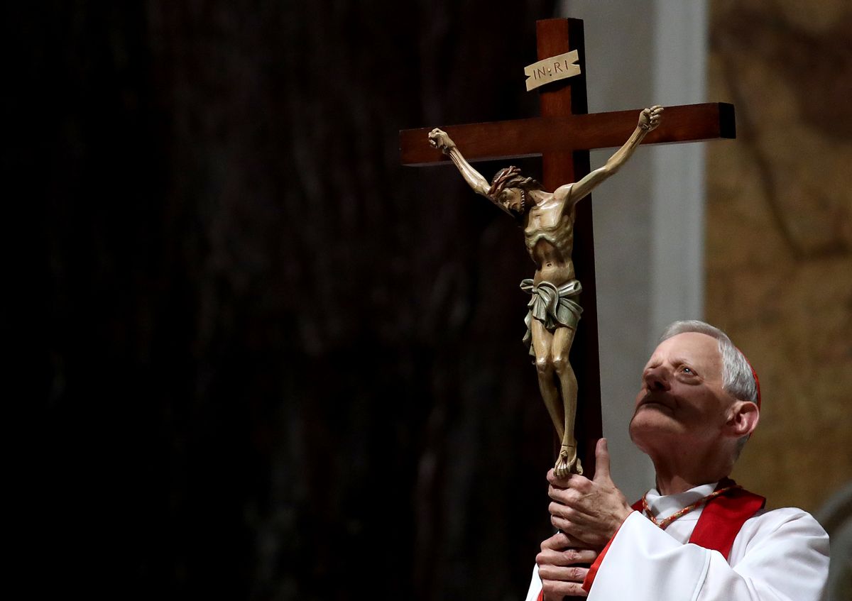Cardinal Donald Wuerl, apostolic administrator of the Archdiocese of Washington, presides over Good Friday services at St. Matthew’s Cathedral, April 19, 2019. (Win McNamee/Getty Images)