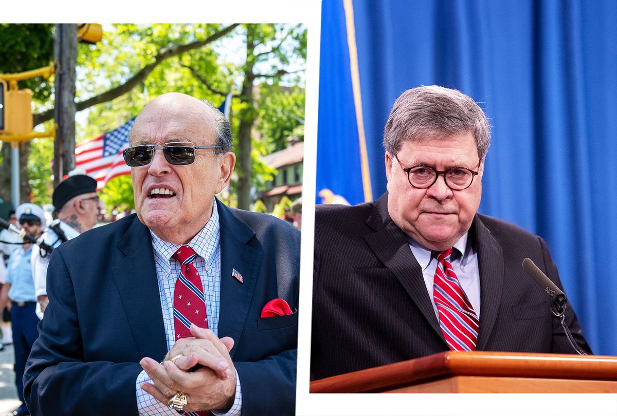 Rudy Giuliani and Bill Barr (Photo illustration by Salon/Getty Images)
