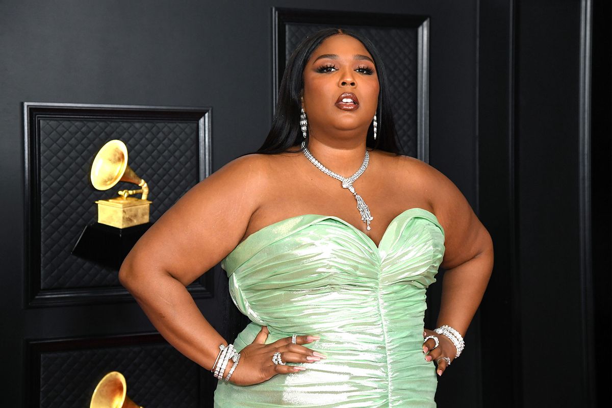 Lizzo attends the 63rd Annual GRAMMY Awards at Los Angeles Convention Center on March 14, 2021 in Los Angeles, California. (Kevin Mazur/Getty Images for The Recording Academy)