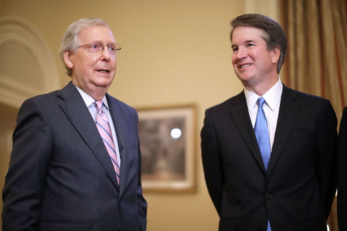 Senator Mitch McConnell and Associate Judge Brett Kavanaugh (Chip Somodevilla/Getty Images)