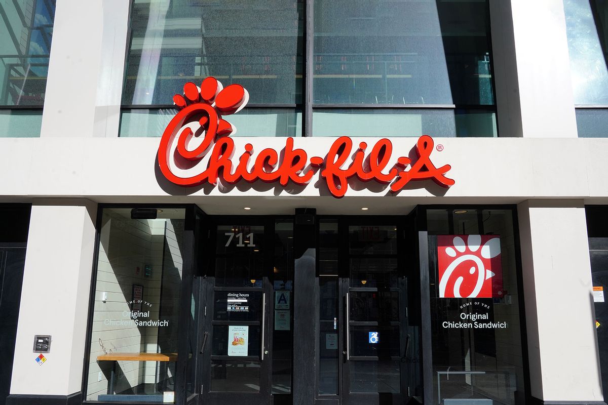 An exterior view of Chick-fil-A during the coronavirus pandemic on May 12, 2020 in New York City. (Cindy Ord/Getty Images)