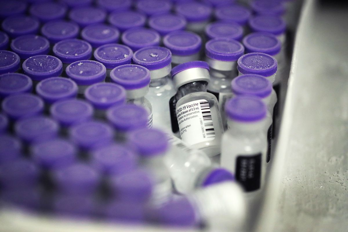 COVID-19 vaccines stored at -80 degrees celsius in the pharmacy at Roseland Community Hospital on December 18, 2020 in Chicago, Illinois. (Scott Olson/Getty Images)