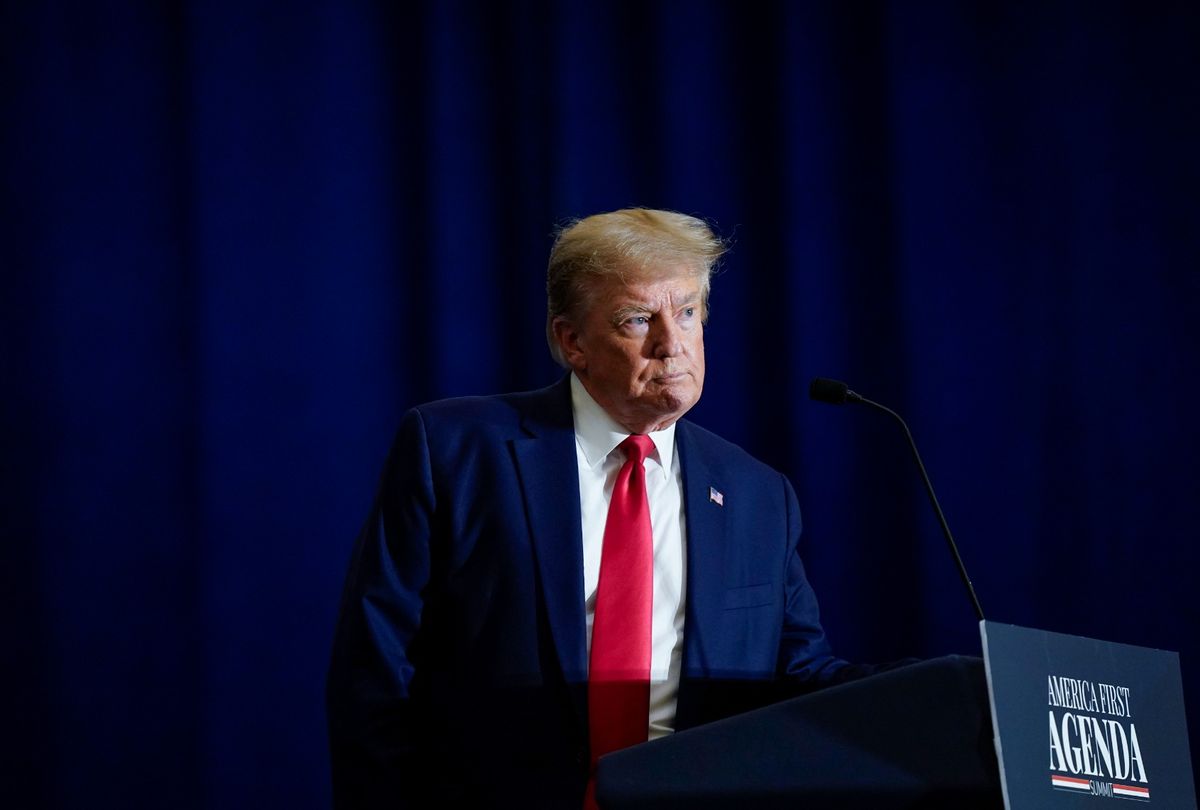 Former President Donald Trump speaks during the America First Agenda Summit organized by America First Policy Institute AFPI on Tuesday, July 26, 2022 in Washington, DC. (Jabin Botsford/The Washington Post via Getty Images)