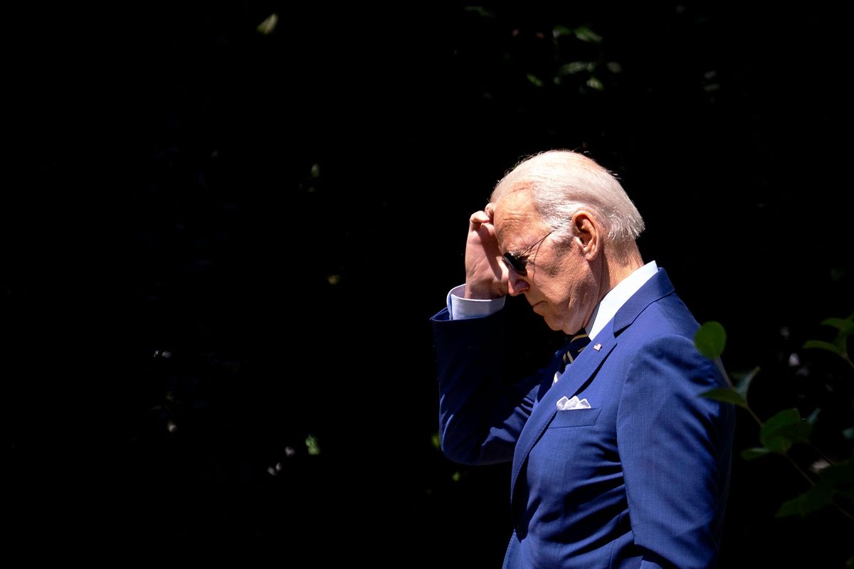 U.S. President Joe Biden departs the Oval Office and walks to Marine One on the South Lawn of the White House July 20, 2022 in Washington, DC. (Drew Angerer/Getty Images)