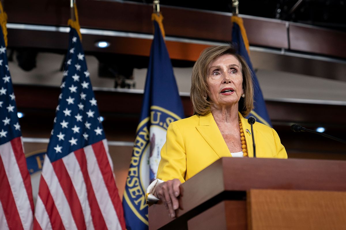 U.S. Speaker of the House Nancy Pelosi (D-CA) holds her weekly press conference at the U.S. Capitol on July 21, 2022 in Washington, DC. (Nathan Howard/Getty Images)