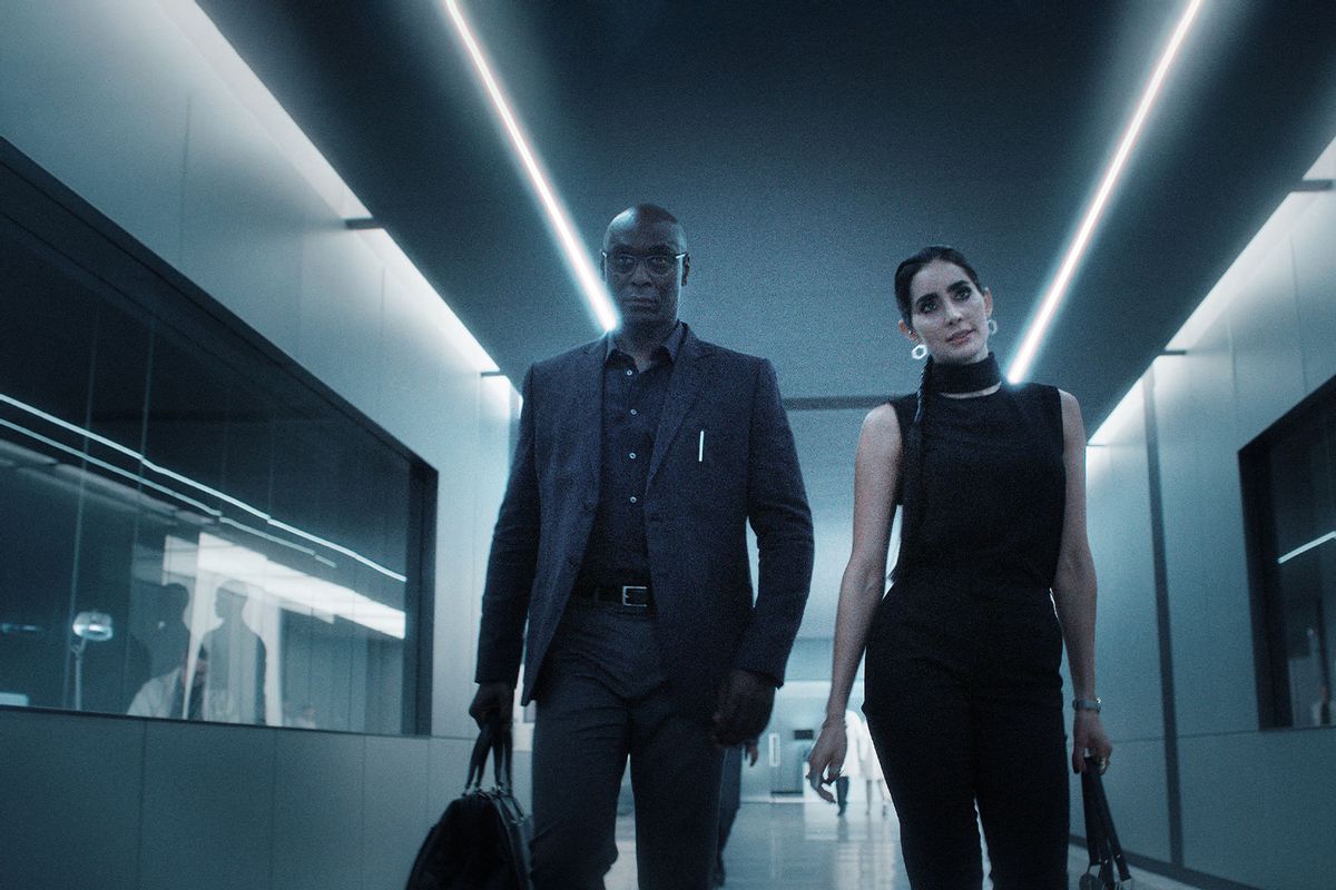 Lance Reddick as Albert and Paola Nunez as Evelyn in "Resident Evil" (Netflix)