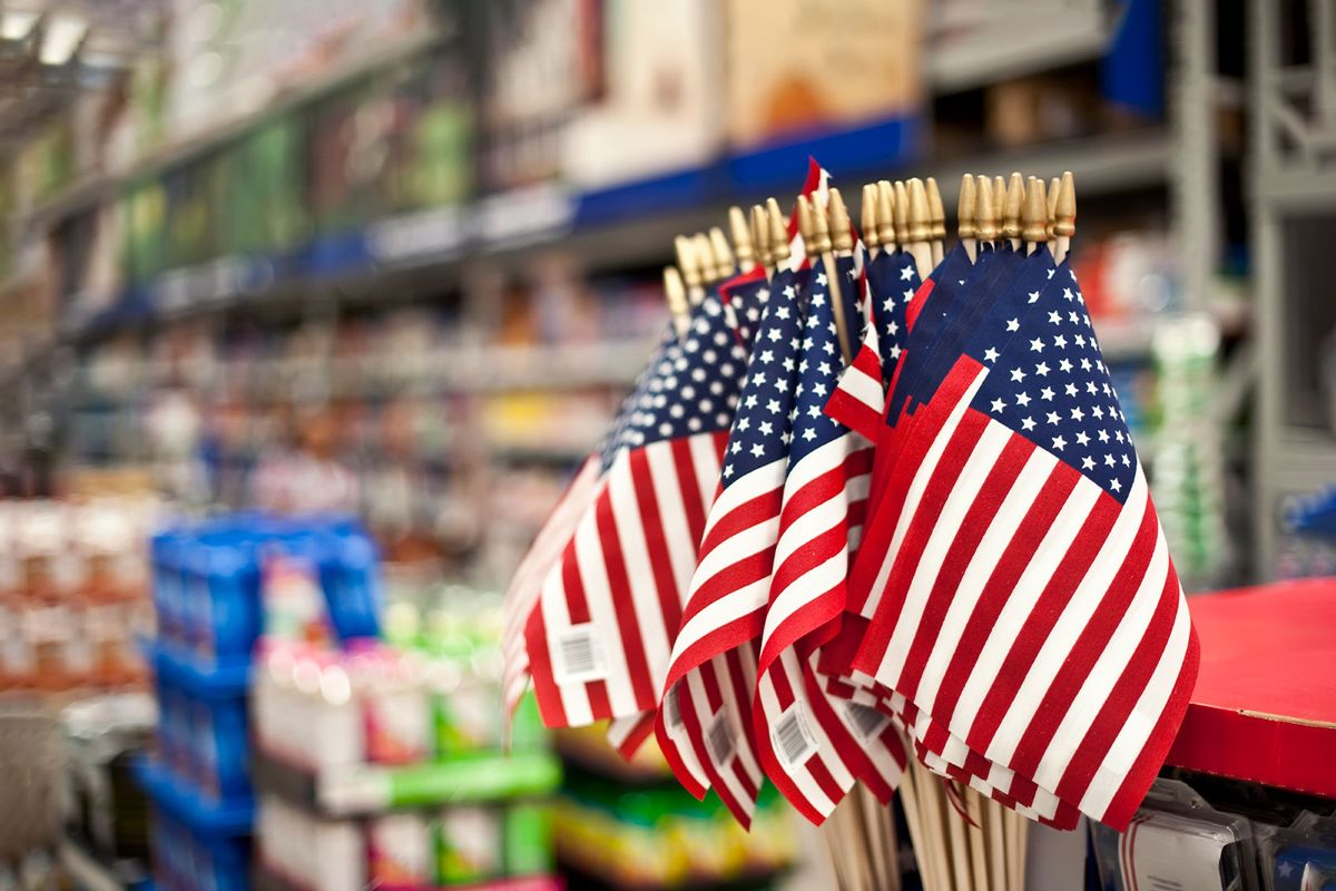 American flags for sale in a Megastore (Getty Images/Juanmonino)
