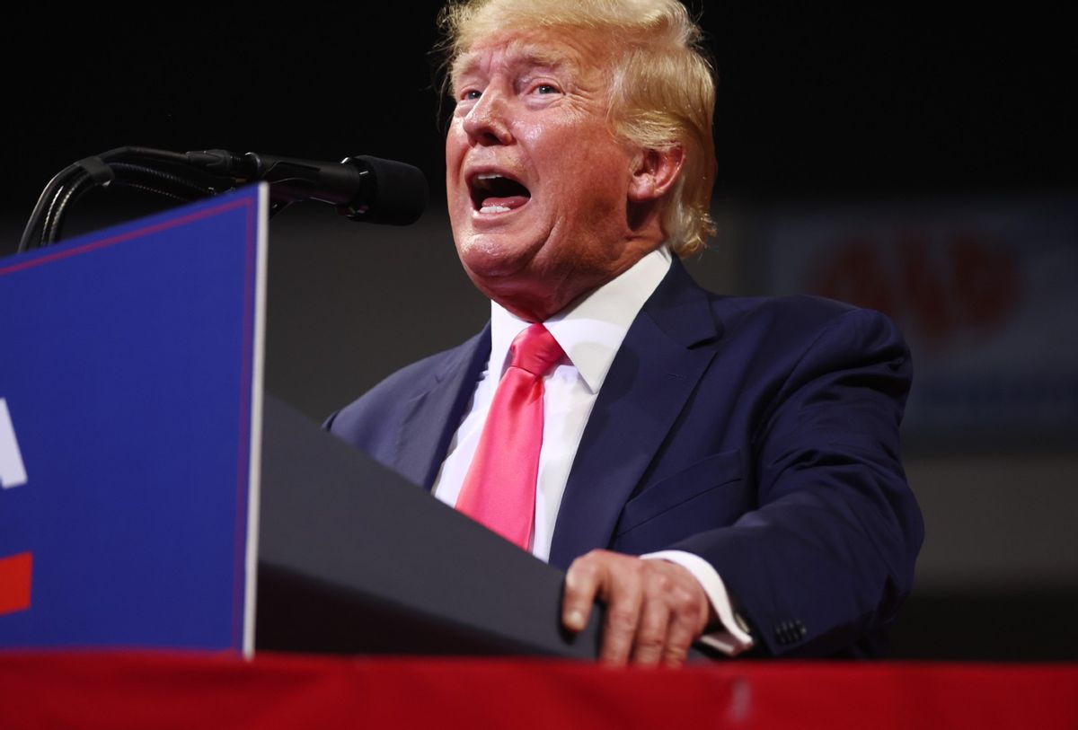 Former President Donald Trump speaks at a ‘Save America’ rally in support of Arizona GOP candidates on July 22, 2022 in Prescott Valley, Arizona.  (Mario Tama/Getty Images)