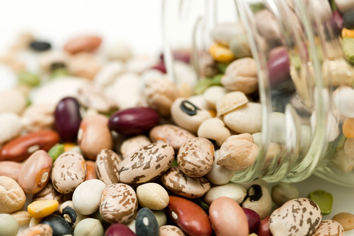 Jar full of assorted organic beans (Getty Images/Juanmonino)