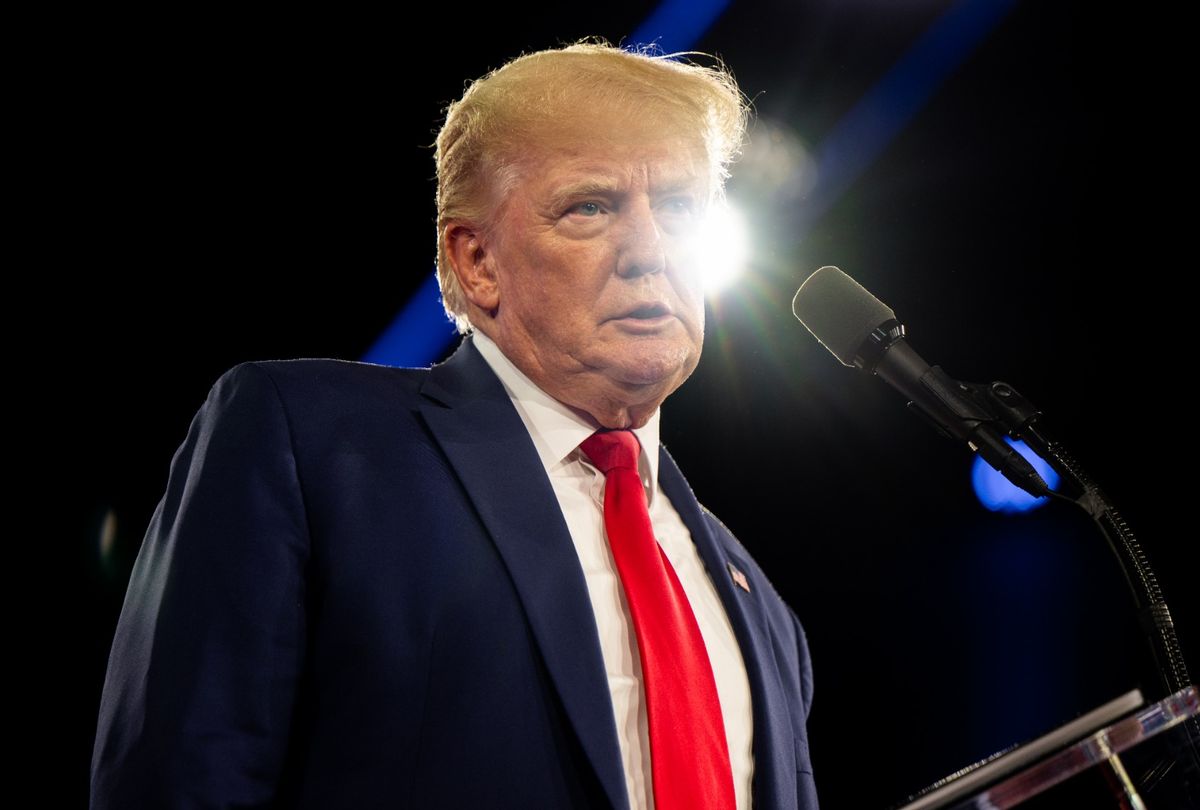 Former U.S. President Donald Trump speaks at the Conservative Political Action Conference CPAC held at the Hilton Anatole on August 06, 2022 in Dallas, Texas.  (Brandon Bell/Getty Images)