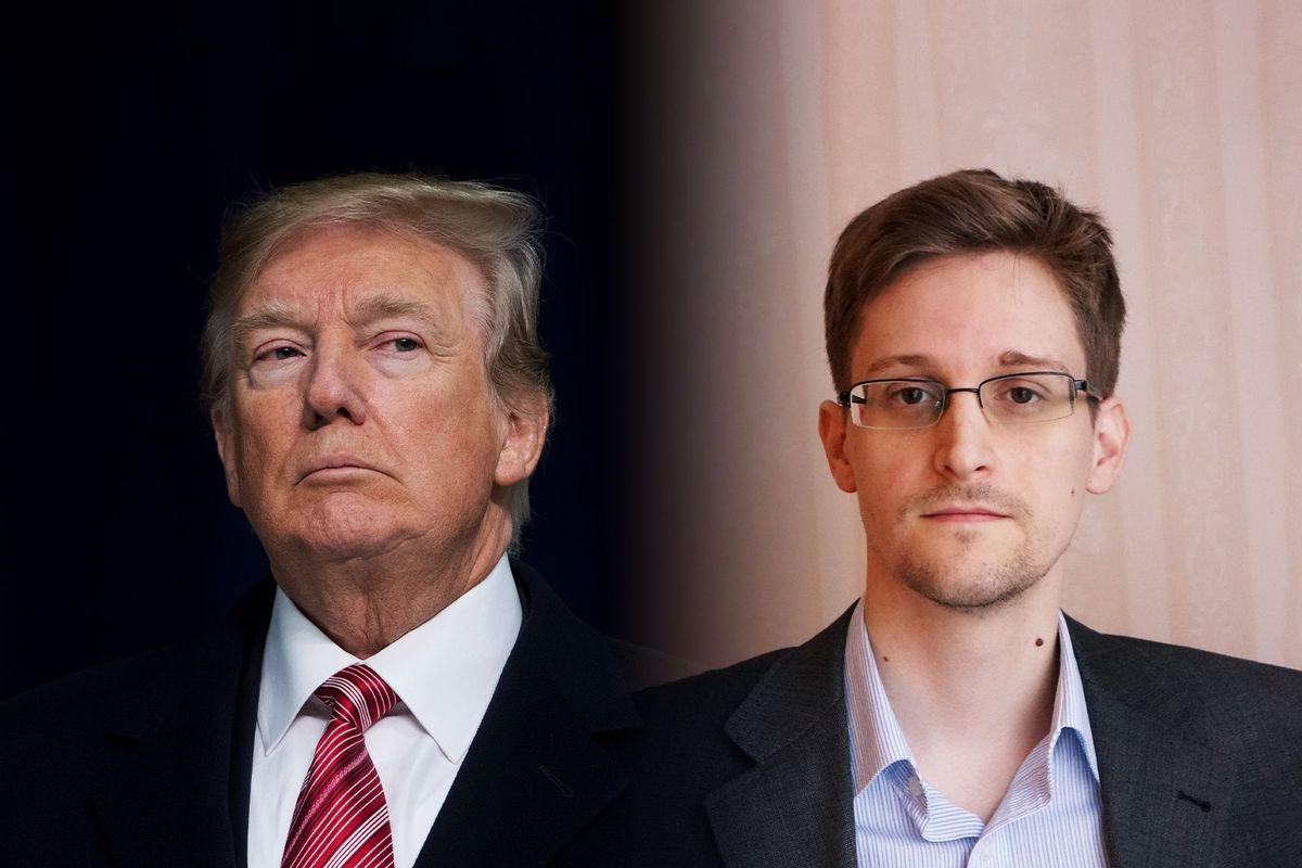 Donald Trump and Edward Snowden (Photo illustration by Salon/Getty Images)