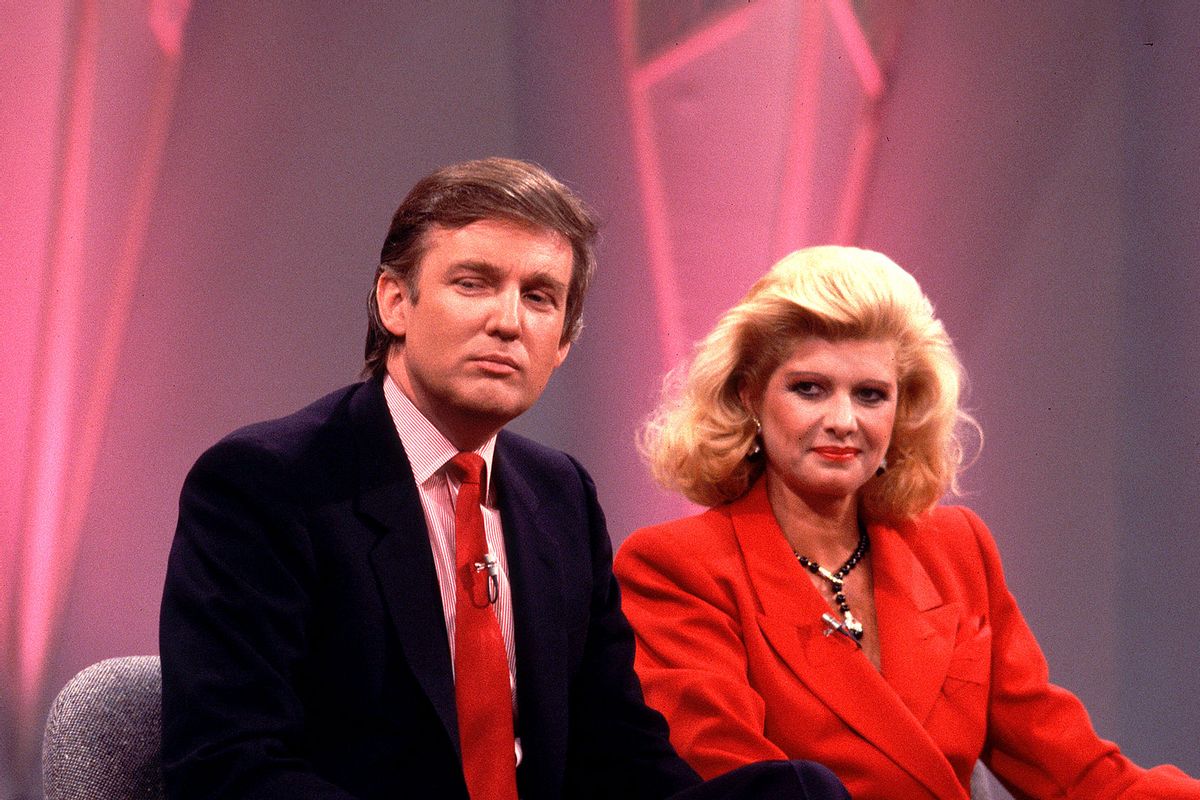 Businessman Donald Trump and his wife Ivana appear on the Oprah Winfrey Show in Chicago, Illinois, April 25, 1988. (Paul Natkin/Getty Images)