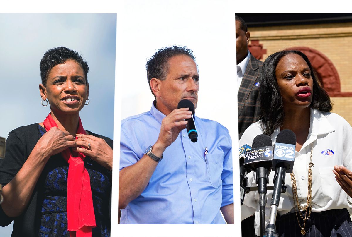 Former Maryland Rep. Donna Edwards, Michigan Rep. Andy Levin and Pennsylvania Rep. Summer Lee (Photo illustration by Salon/Getty Images)
