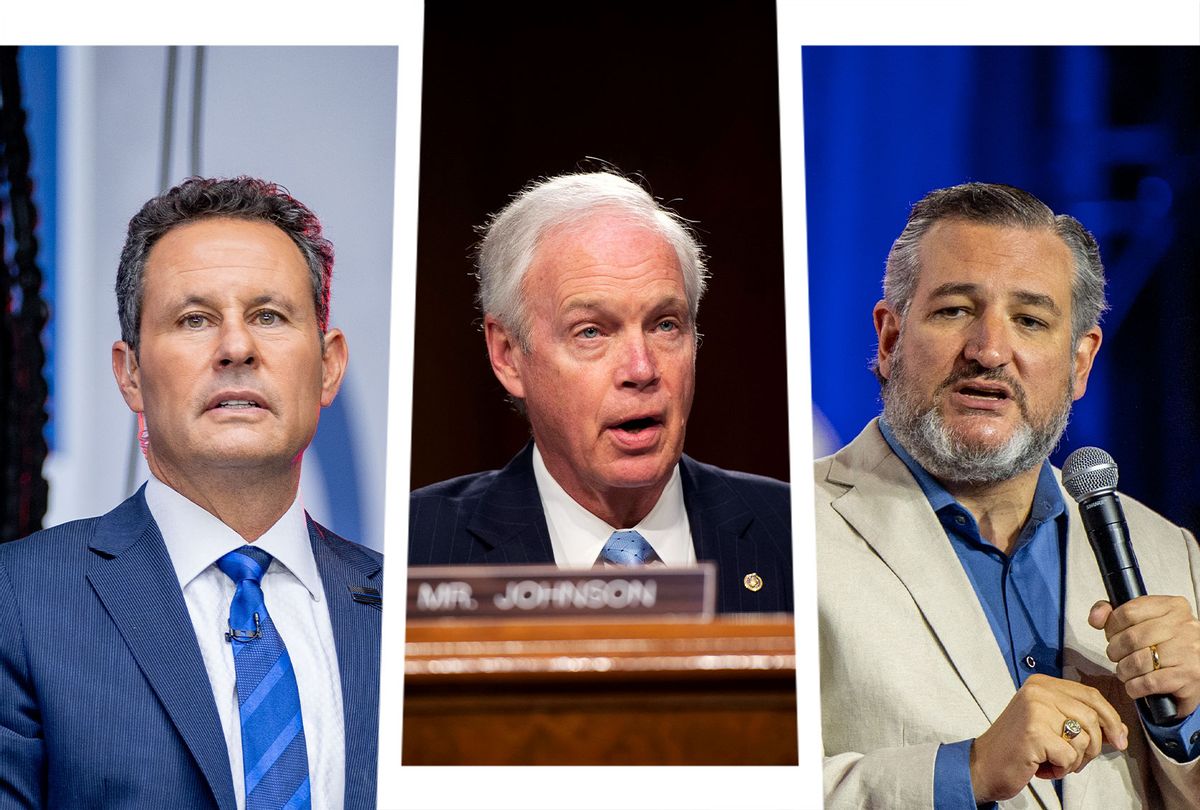 Brian Kilmeade, Ron Johnson and Ted Cruz (Photo illustration by Salon/Getty Images)