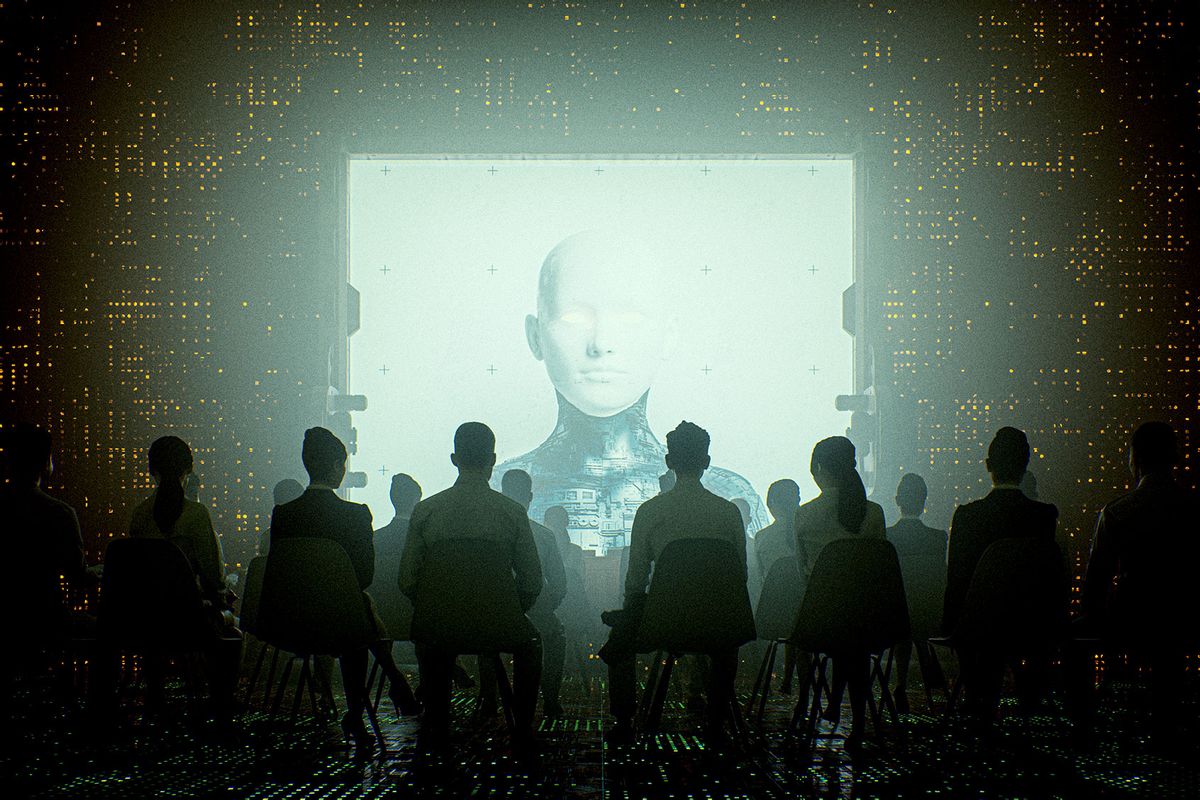 Futuristic Robot AI Leadership Concept (Getty Images/gremlin)
