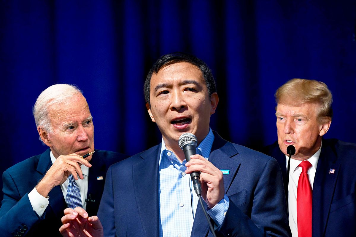 Joe Biden, Andrew Yang and Donald Trump (Photo illustration by Salon/Getty Images)